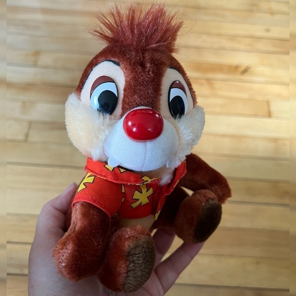 Vintage Disneyland plush toy Chip & Dale Rescue Rangers ‘Dale’ chipmunk 10”plush